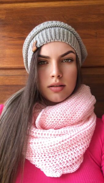 CONJUNTO DE GORRO E GOLA UNISSEX DOÇURA