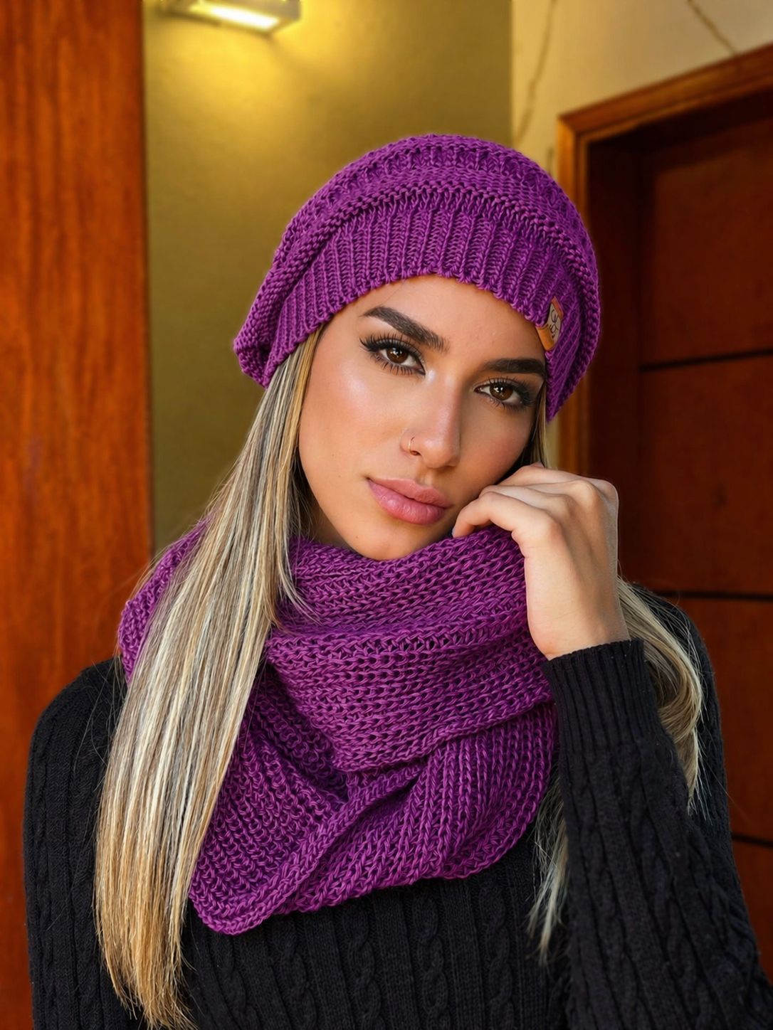 conjunto gorro e gola-dalia