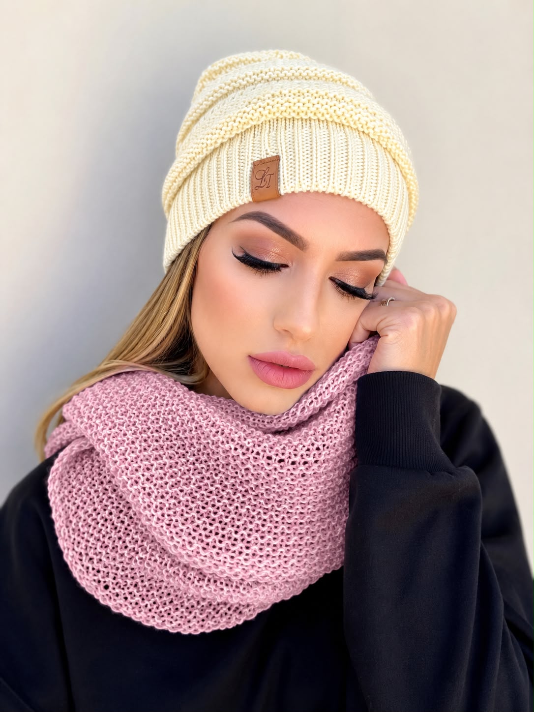 conjunto gorro e gola- doce suspiro
