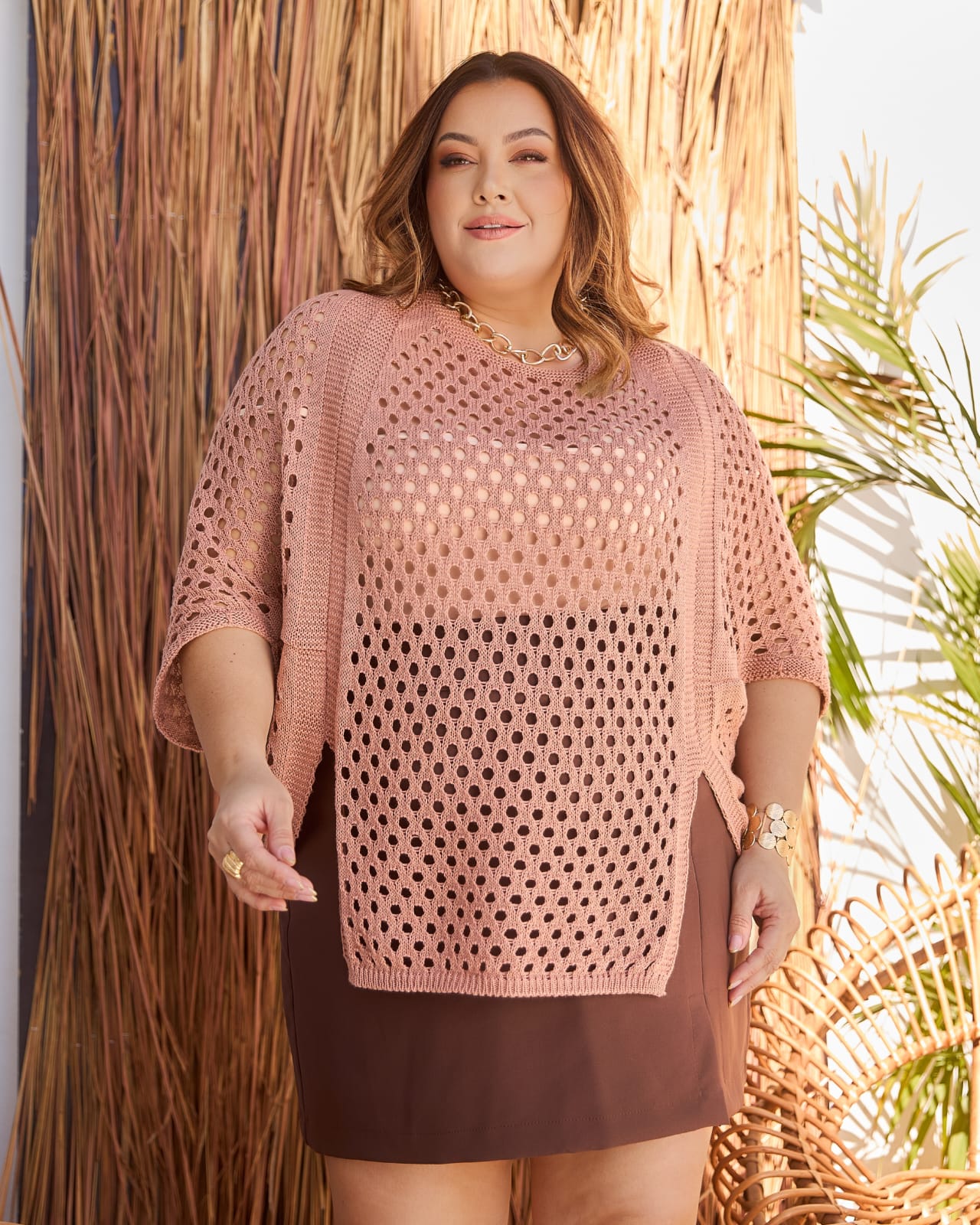 Blusa Casulo- Nude