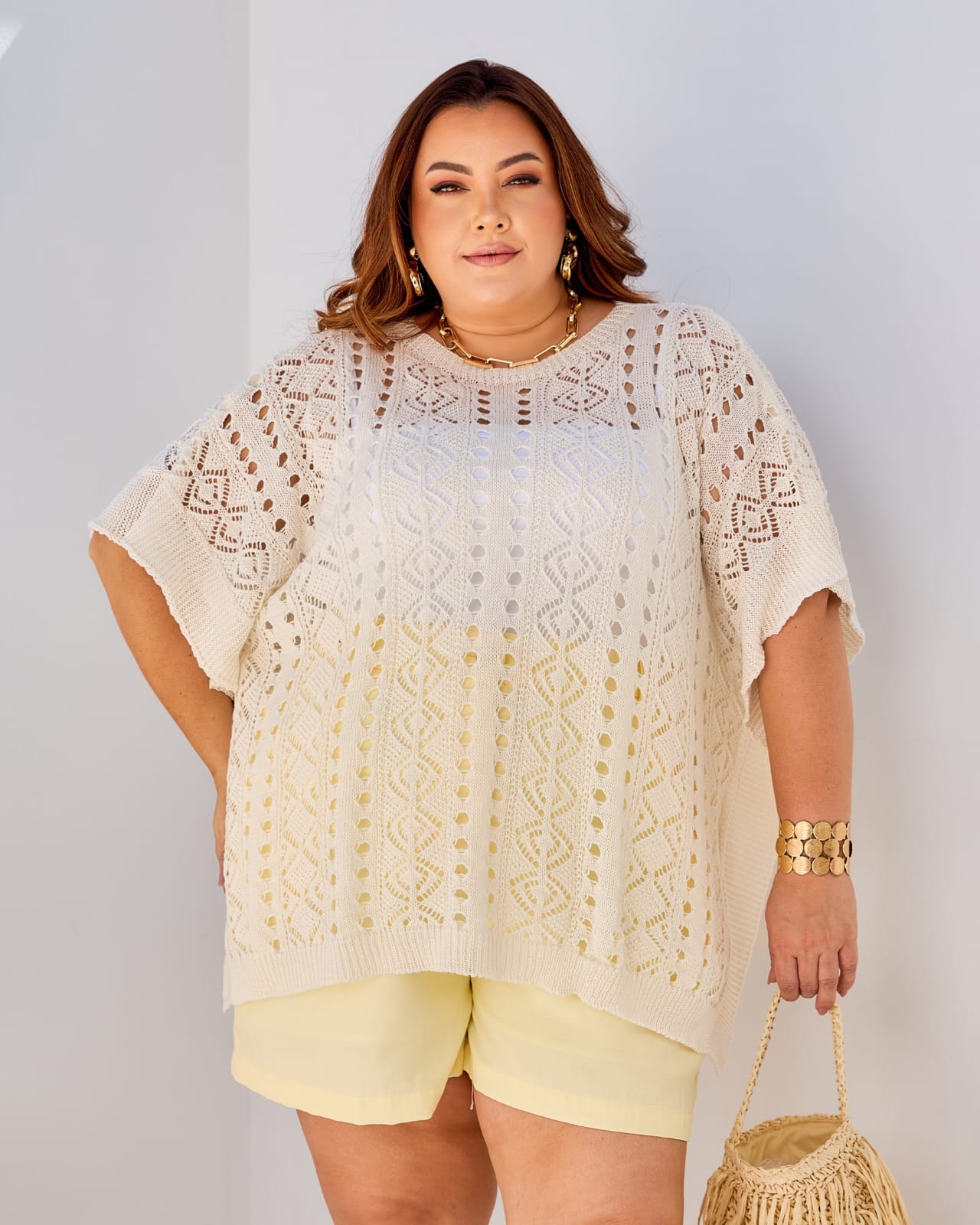 Blusa rendada- marfim