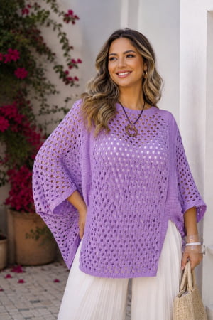 Blusa casulo- lavanda