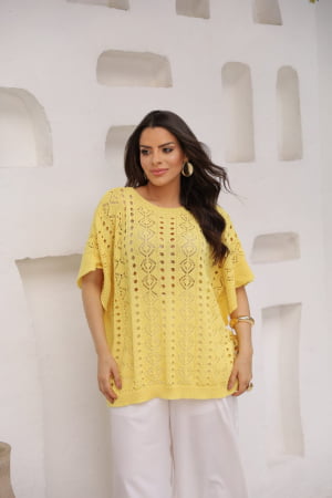Blusa rendada- amarela