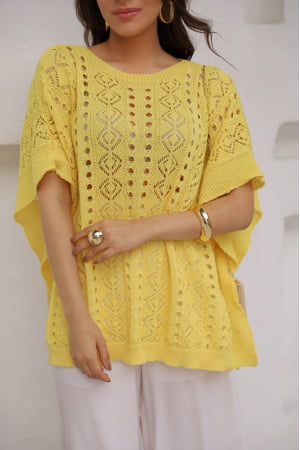 Blusa rendada- amarela