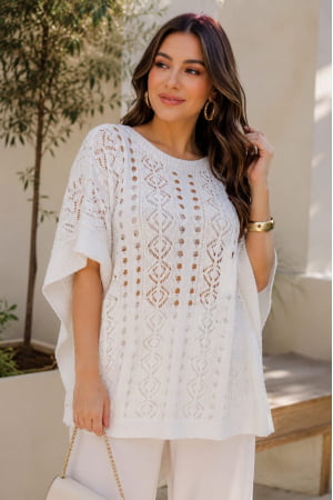 Blusa rendada- branca