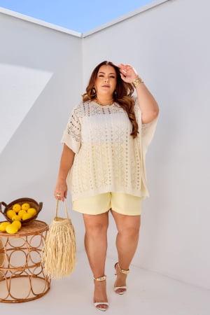 Blusa rendada- marfim