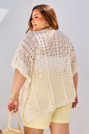Blusa rendada- marfim