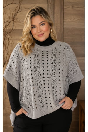 Blusa rendada- prata