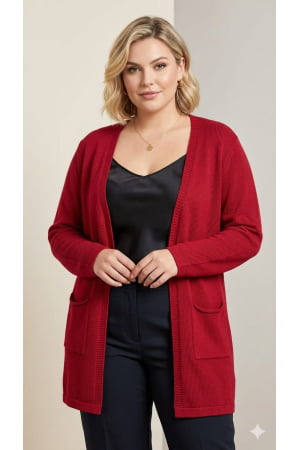 Casaco bolso -vermelho Casaco bolso -vermelho