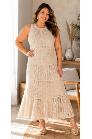Vestido Petúnia - areia