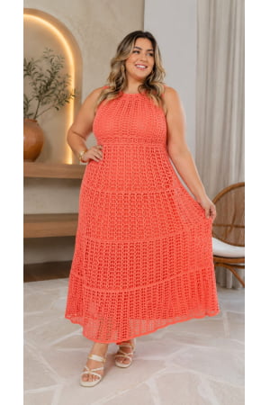 Vestido Petúnia - coral