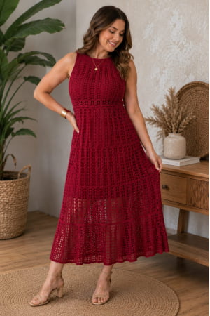 Vestido Petúnia - vermelho 
